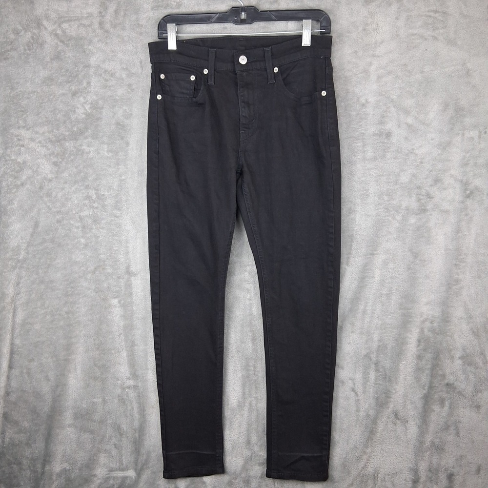 Levis 512 Slim Taper Jeans Mens 30x30 Black Denim Pants 28833-0972